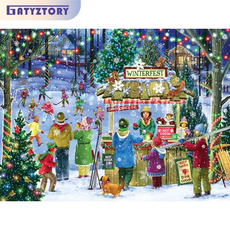 GATYZTORY Decorative Painting By Numbers Handicrafts Christmas Scene Canvas Painting For Adults Art Supplies Home Garden Gift
GATYZTORY Decorative Painting By Numbers Handicrafts Christmas Scene Canvas Painting For Adults Art Supplies Home Garden Gift