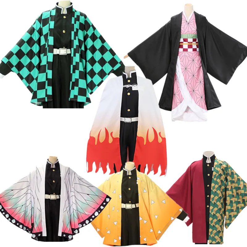 Anime Demon Slayer Kimetsu no Yaiba Zenitsu Nezuko Kamado Tanjirou Rengoku Kochou Shinobu Cosplay Costume Cloak Kimono Clothes
Anime Demon Slayer Kimetsu no Yaiba Zenitsu Nezuko Kamado Tanjirou Rengoku Kochou Shinobu Cosplay Costume Cloak Kimono Clothes