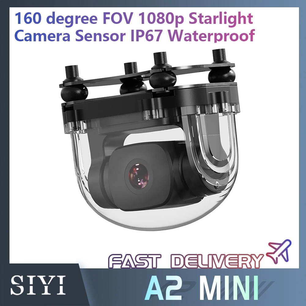 

SIYI A2 Mini Ultra Wide Angle FPV Gimbal Single Axis Tilt with160 Degree FOV 1080p Starlight Camera Sensor IP67 Waterproof
