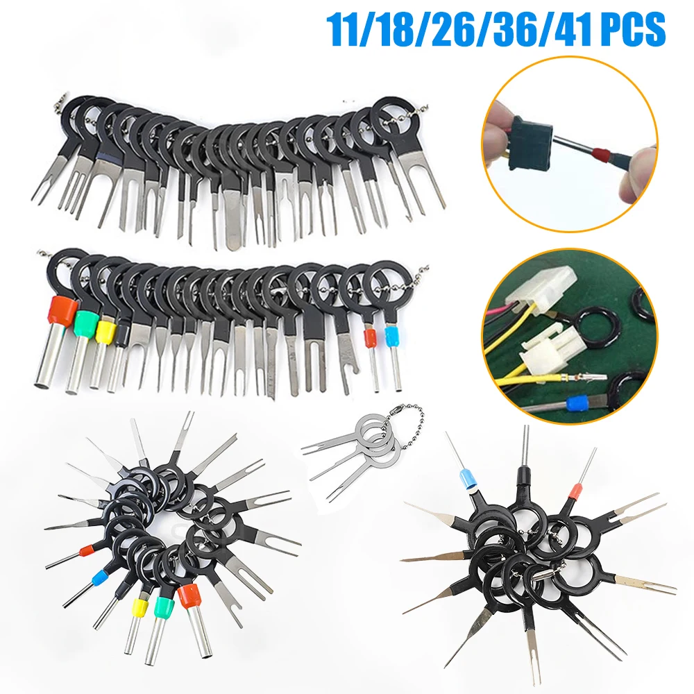 Universal Car Terminal Removal Repair Tools Electrical Wiring Plug Connector Pin Extractor Kit Car Electrico Repair Hand Tools
Universal Car Terminal Removal Repair Tools Electrical Wiring Plug Connector Pin Extractor Kit Car Electrico Repair Hand Tools