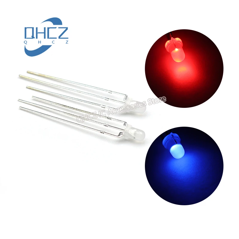 100pcs 3MM red and blue two-color boundless common sun fog-like frosted astigmatism LED light-emitting lamp beads In Stock
100pcs 3MM red and blue two-color boundless common sun fog-like frosted astigmatism LED light-emitting lamp beads In Stock