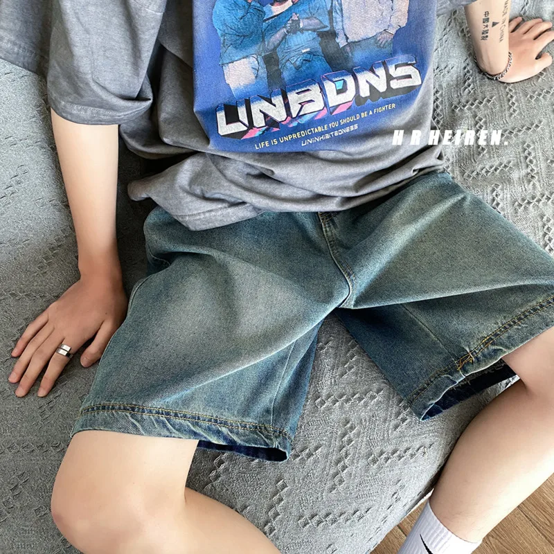 Summer Blue Denim Shorts Men Fashion Retro Casual Denim Shorts Mens Streetwear Loose Hip Hop Straight Jeans Shorts Men M-2XL
Summer Blue Denim Shorts Men Fashion Retro Casual Denim Shorts Mens Streetwear Loose Hip Hop Straight Jeans Shorts Men M-2XL