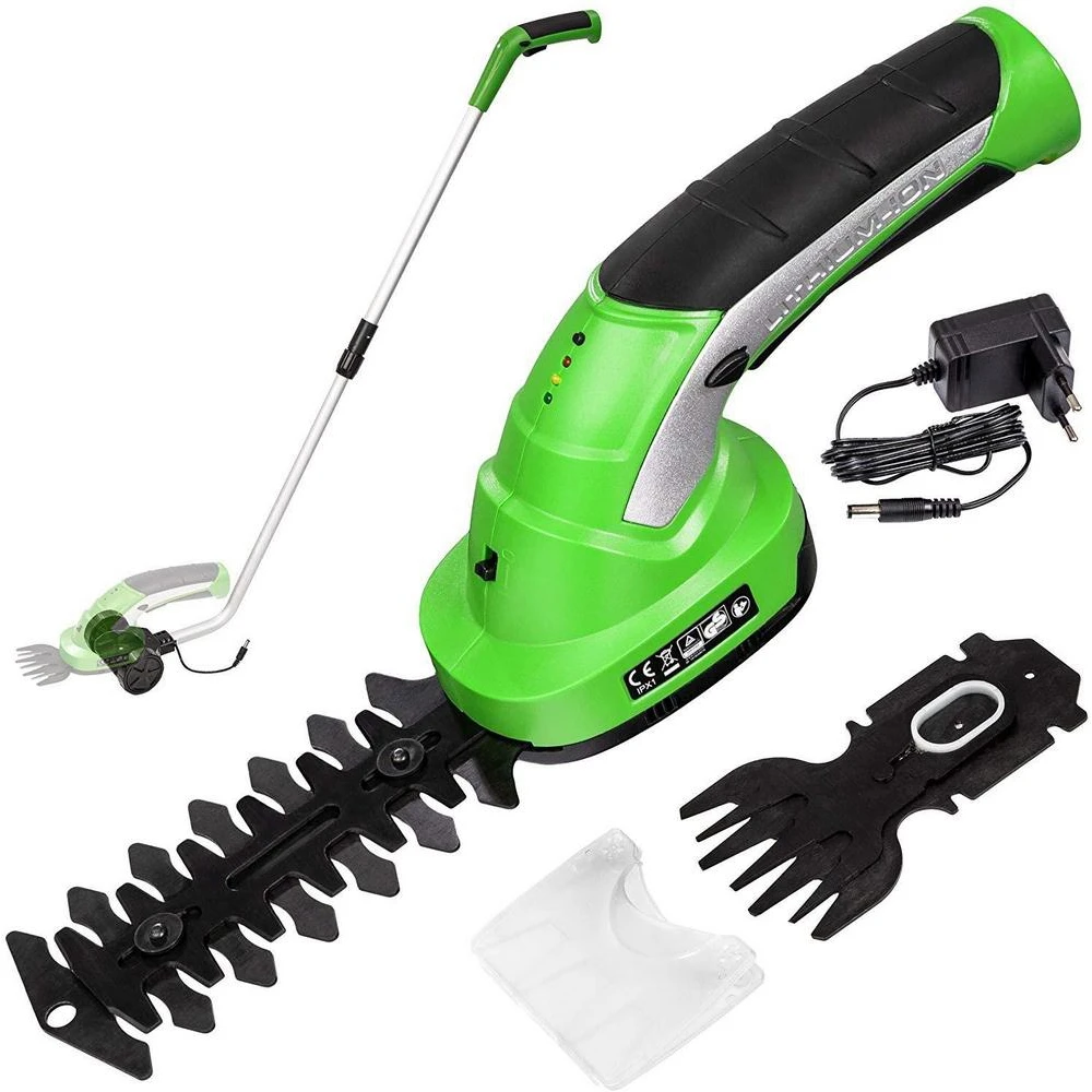7.2V 2 in 1 Electric Trimmer for Grass Lawn Mower Garden Tool Pru ning Shears Hedge Rechargeable Cordless Fence Scissors
7.2V 2 in 1 Electric Trimmer for Grass Lawn Mower Garden Tool Pru ning Shears Hedge Rechargeable Cordless Fence Scissors