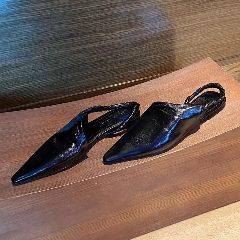 Summer Women's Flat Sandals Low Square Heels Pumps Mules Pointed Toe Flats Ladies Half drag slippers Sandals Shoes A29-12
Summer Women's Flat Sandals Low Square Heels Pumps Mules Pointed Toe Flats Ladies Half drag slippers Sandals Shoes A29-12