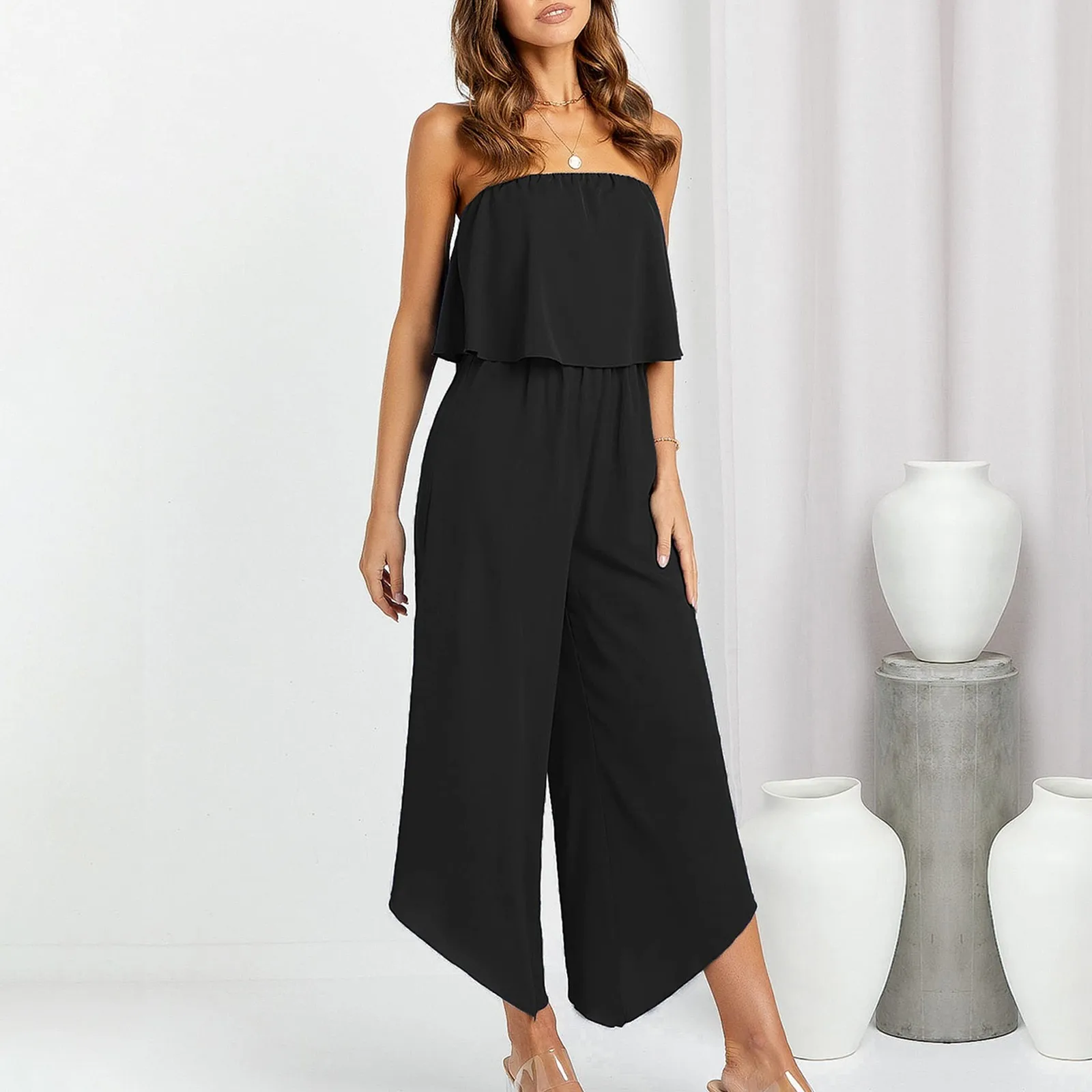 Женский комбинезон с открытыми плечами, повседневный комбинезон без бретелек с широкими штанинами, комбинезон из вискозы, платье цвета шам...
Женский комбинезон с открытыми плечами, повседневный комбинезон без бретелек с широкими штанинами, комбинезон из вискозы, платье цвета шам...