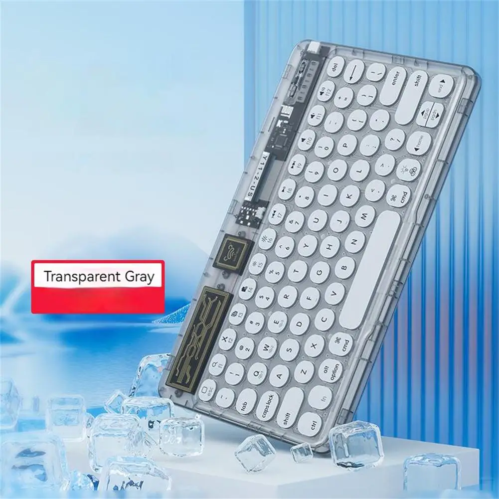 Transparent Wireless Bluetooth-compatible Keyboard Mute Lightweight Portable Compatible For pad Notebook Tablet
Transparent Wireless Bluetooth-compatible Keyboard Mute Lightweight Portable Compatible For pad Notebook Tablet