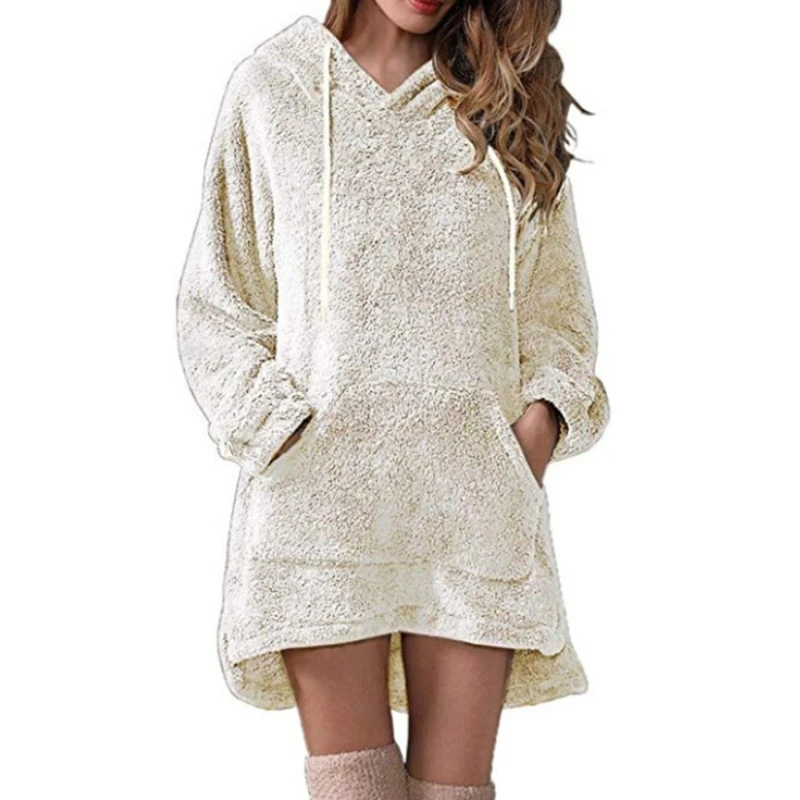 Loose Plush Hoodies Women Autumn Winter Warm Solid Fluffy Hoody Flannel Pullover Pajama Long Sleeve Hooded Sweatshirts Tops
Loose Plush Hoodies Women Autumn Winter Warm Solid Fluffy Hoody Flannel Pullover Pajama Long Sleeve Hooded Sweatshirts Tops