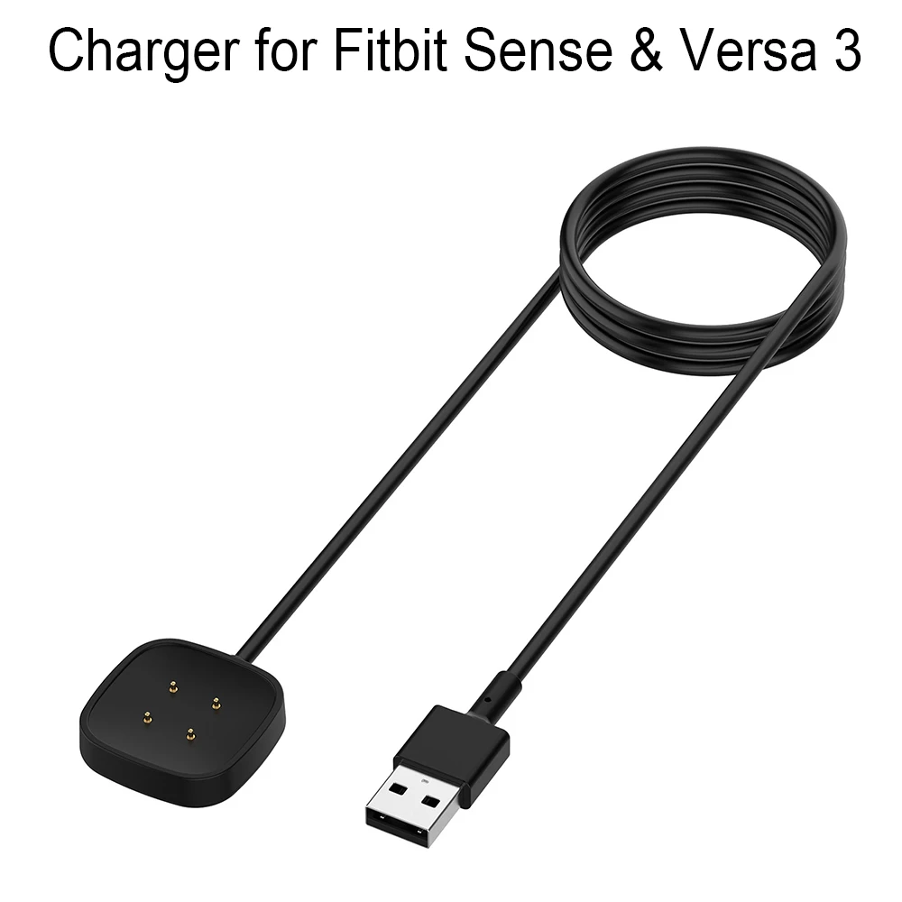 

Charger Cable Compatible with Fitbit Sense & Versa 3, Replacement USB Charging Cable Dock Stand for Sense/Versa 3 Smartwatch