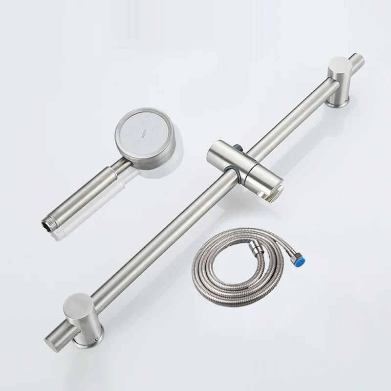304 Stainless Steel Shower Rod Combo Single Function Hand Shower Head 1.5M Shower Hose Shower Kit Bathroom Shower Head Set
304 Stainless Steel Shower Rod Combo Single Function Hand Shower Head 1.5M Shower Hose Shower Kit Bathroom Shower Head Set