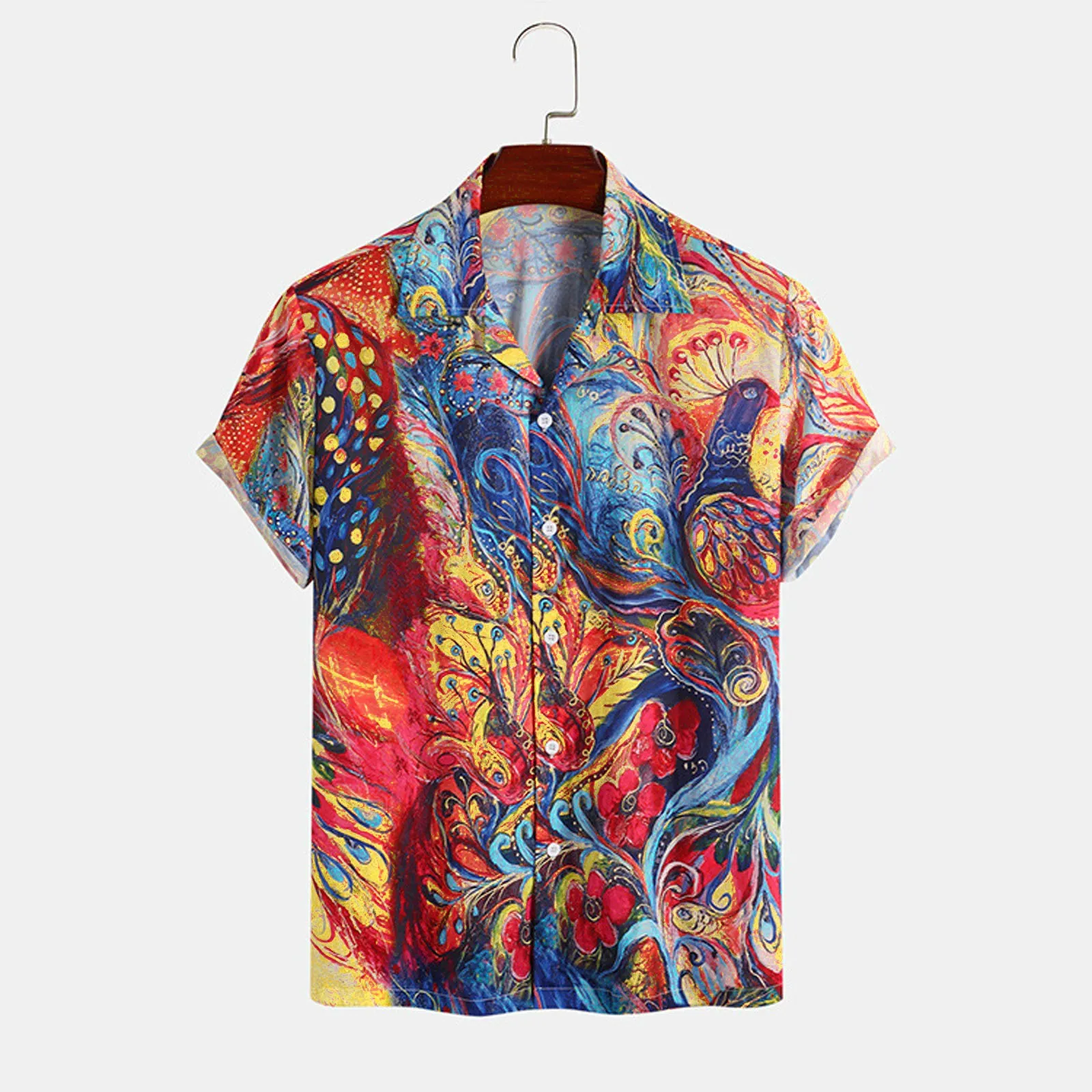 Рубашка мужская с рисунком Феникса, модная Повседневная блуза с коротким рукавом, с цифровым принтом, в уличном стиле
Рубашка мужская с рисунком Феникса, модная Повседневная блуза с коротким рукавом, с цифровым принтом, в уличном стиле