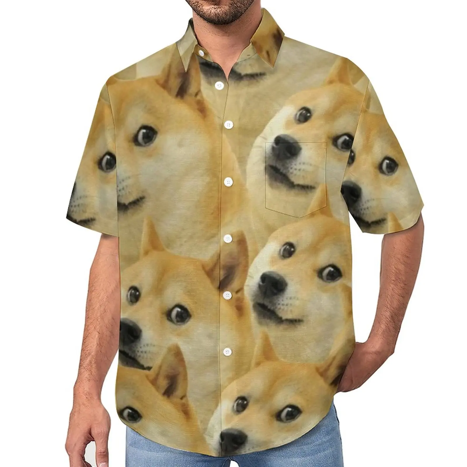 Meme Casual Shirts Doge Shiba Inu Beach Shirt Hawaii Funny Blouses Male Graphic Plus Size
Meme Casual Shirts Doge Shiba Inu Beach Shirt Hawaii Funny Blouses Male Graphic Plus Size