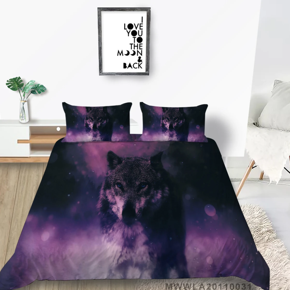 Snow Wolf Duvet Cover Set Full Size Wild Animal Theme Bedding Set 3pcs for Kids Boys Teens Room Decor, 3D Wolf and Mountains
Snow Wolf Duvet Cover Set Full Size Wild Animal Theme Bedding Set 3pcs for Kids Boys Teens Room Decor, 3D Wolf and Mountains