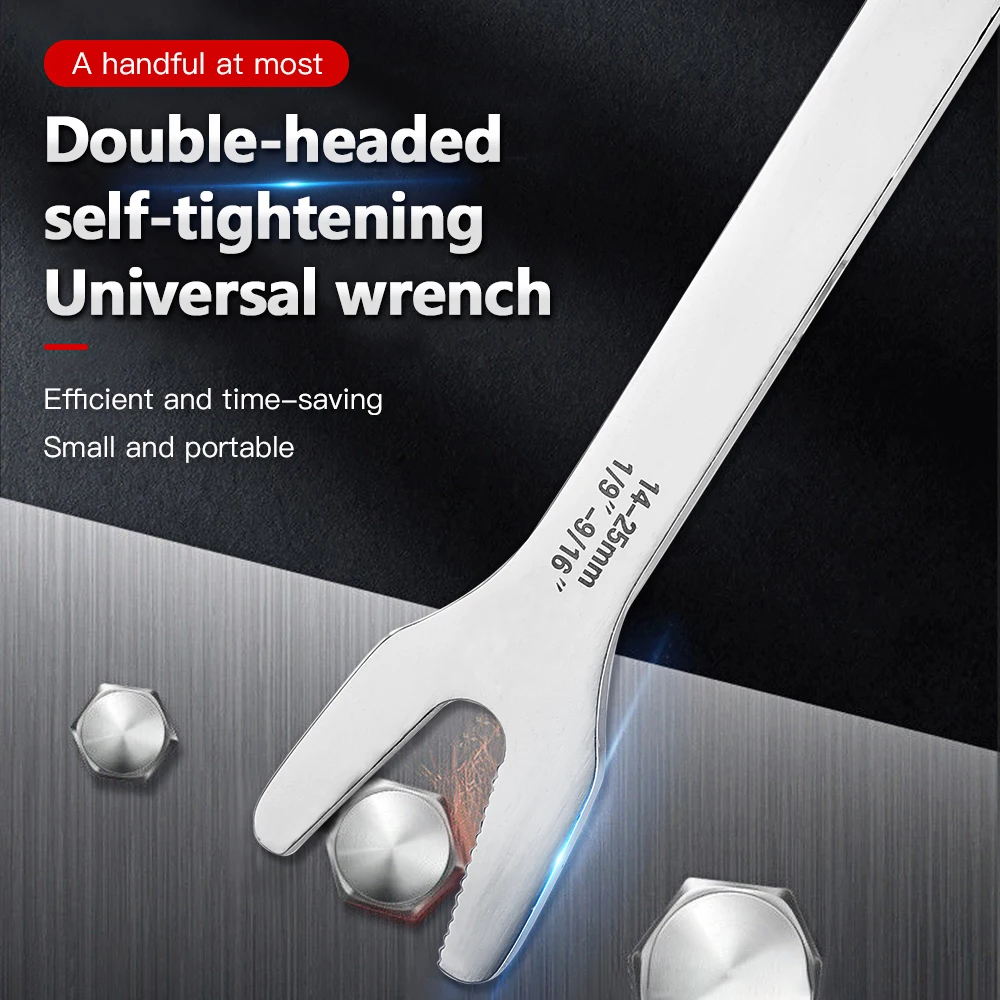 Universal Wrench Repair Tools 250mm Adjustable Spanner Long Handle Double Open End Wrench Serrated V-Groove 4mm to 25mm
Universal Wrench Repair Tools 250mm Adjustable Spanner Long Handle Double Open End Wrench Serrated V-Groove 4mm to 25mm