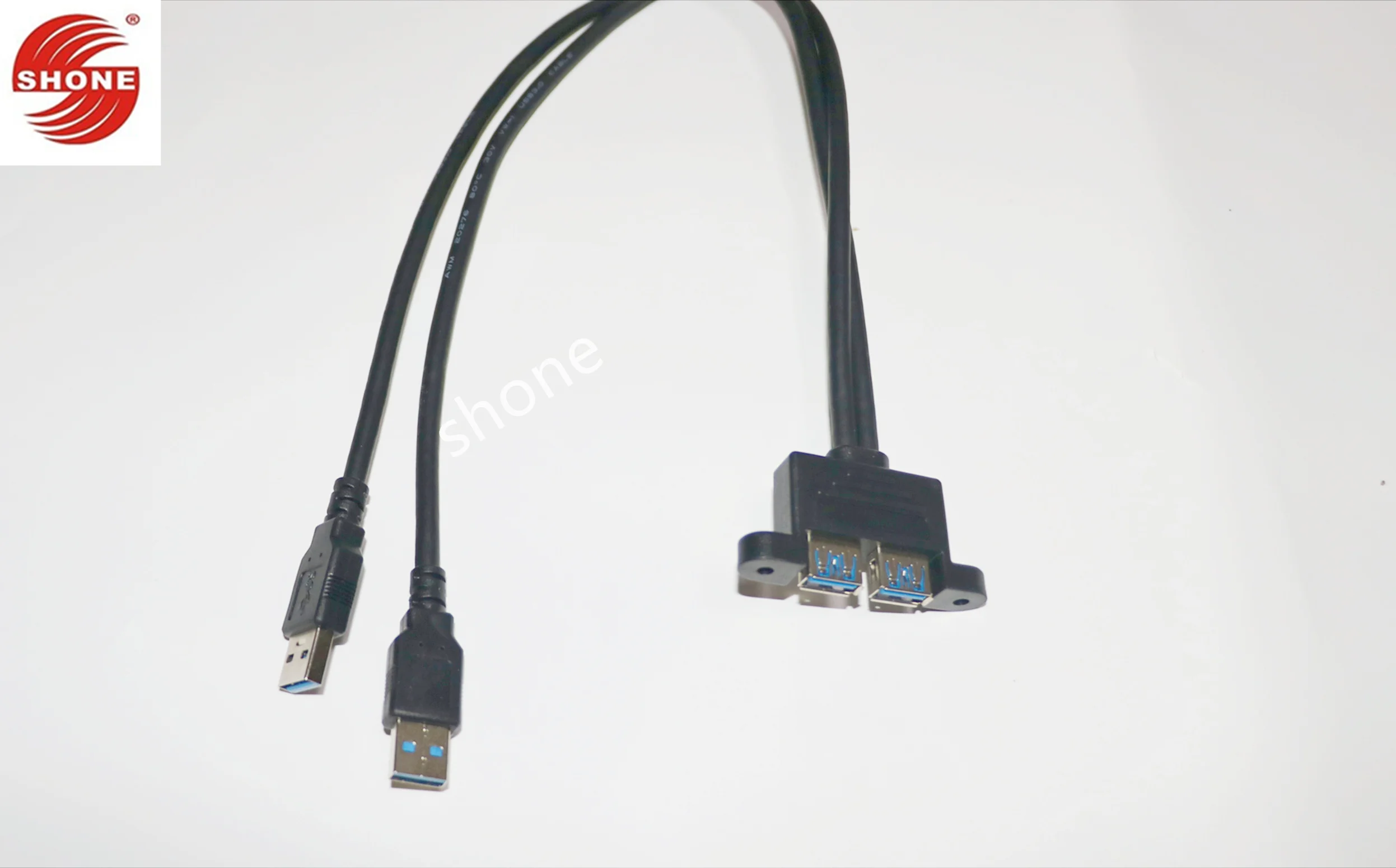 Dual USB 3.0 female head side by side with ear extension line to fix USB 3.0 male pair of female panel line baffle line
Dual USB 3.0 female head side by side with ear extension line to fix USB 3.0 male pair of female panel line baffle line