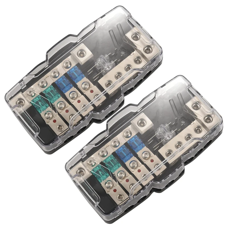 2X Multi-Functional LED Car Audio Stereo ANL Fuse Holder Distribution 0/4Ga 4 Way Fuses Box Block 30A 60A 80Amp
2X Multi-Functional LED Car Audio Stereo ANL Fuse Holder Distribution 0/4Ga 4 Way Fuses Box Block 30A 60A 80Amp