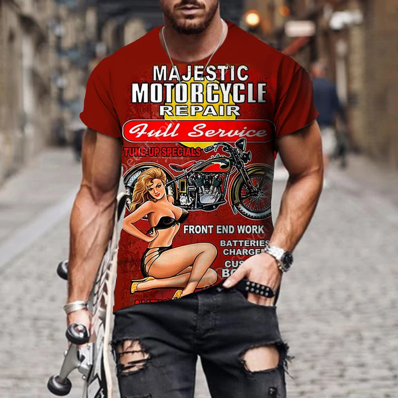2022 Summer New Fashion Motorcycle Beauty Print Round Neck Men's T-shirt Men's Oversized Loose Clothes Retro Short-Sleeved XXS-6
2022 Summer New Fashion Motorcycle Beauty Print Round Neck Men's T-shirt Men's Oversized Loose Clothes Retro Short-Sleeved XXS-6