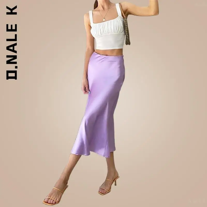 D.Nale K New 2020 Elegant Ladies Office Skirts Midi Solid Purple Satin Silk Skirt Women High Waisted Summer Long Skirt
D.Nale K New 2020 Elegant Ladies Office Skirts Midi Solid Purple Satin Silk Skirt Women High Waisted Summer Long Skirt