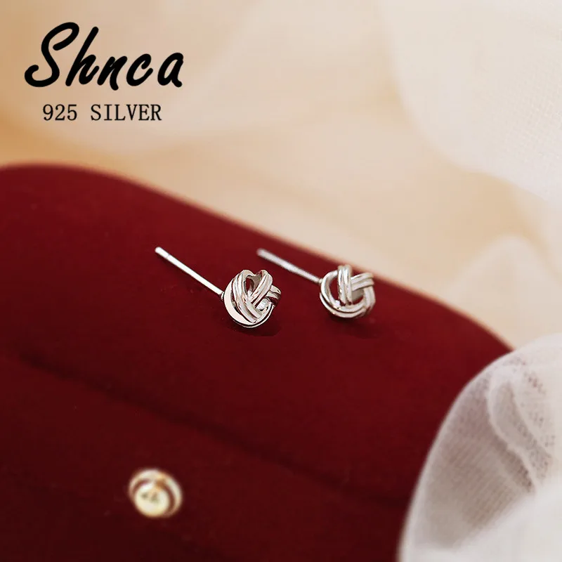 

Fashion 925 Sterling Silver New Arrival Twine Coil Shape Earrings For Women Girl Sterling-Silver-Jewelry Antiallergic GMN109