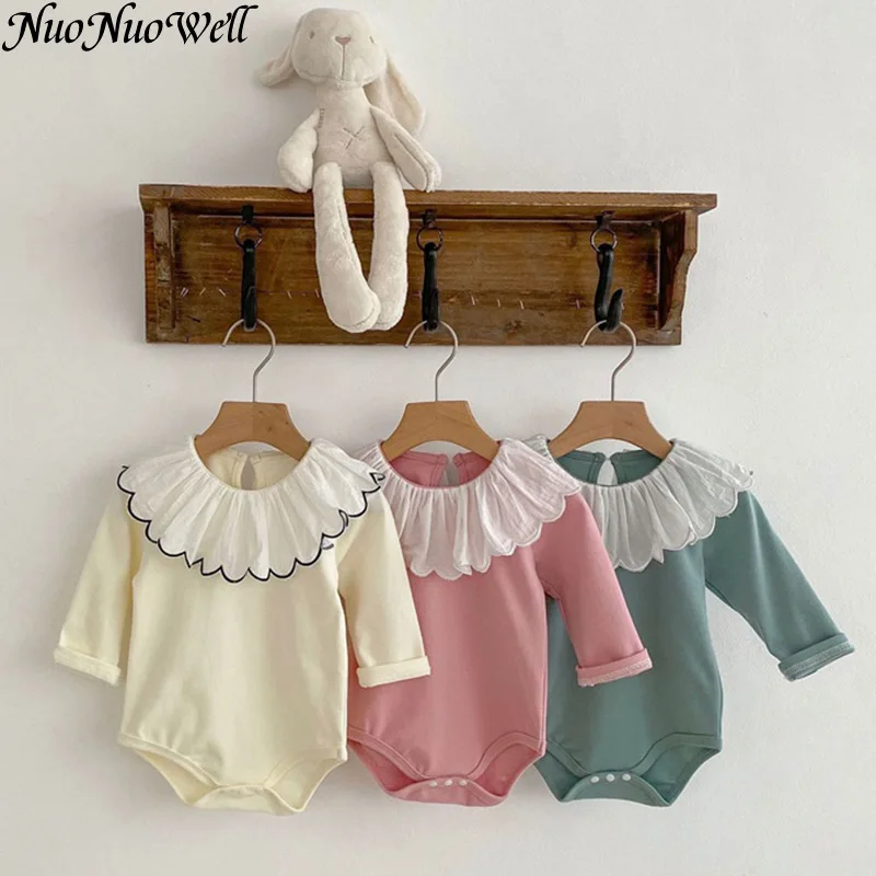 Baby Girl Clothes Spring Baby Solid Color Romper Ruffle Collar Infant Long Sleeve One Piece Candy Color Infant Bodysuit
Baby Girl Clothes Spring Baby Solid Color Romper Ruffle Collar Infant Long Sleeve One Piece Candy Color Infant Bodysuit