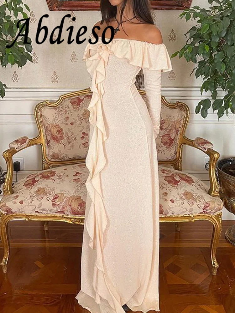 Abdieso Off Shoulder Long Sleeve Maxi Prom Party Dresses For Women Clothing Fashion 2023 Autumn Ruffle Split Sexy Bodycon Dress
Abdieso Off Shoulder Long Sleeve Maxi Prom Party Dresses For Women Clothing Fashion 2023 Autumn Ruffle Split Sexy Bodycon Dress