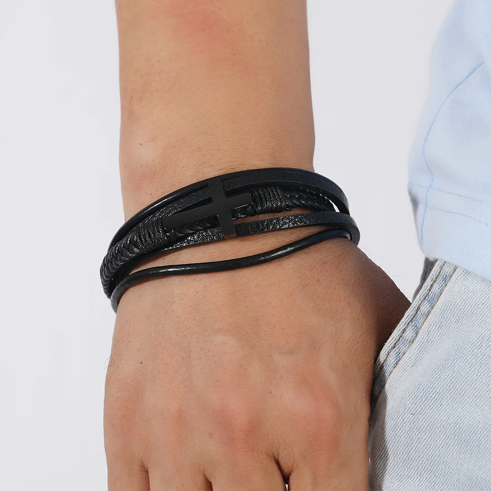 New Viking Kpop Multilayer Leather Jewelry Men's Bracelet Anchor Braided Rope Leather Bangle Bracelet Jewelry for Gift
New Viking Kpop Multilayer Leather Jewelry Men's Bracelet Anchor Braided Rope Leather Bangle Bracelet Jewelry for Gift