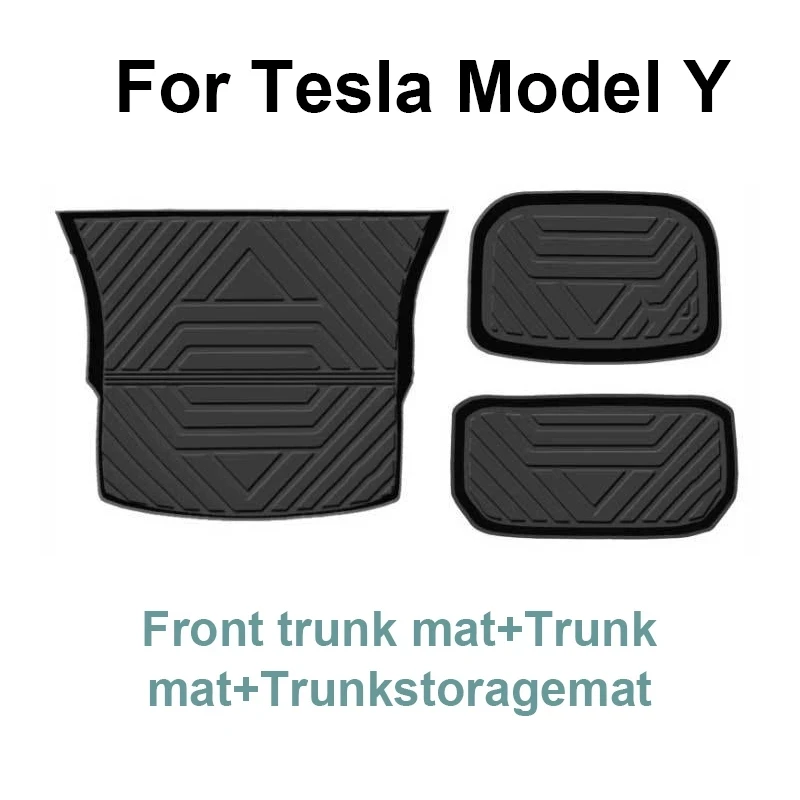 

Коврик для подноса, защитные передние коврики, прокладки, водонепроницаемый резиновый лоток для багажника, модель заднего багажника для Tesla Liner 3, модель груза, напольный багажник