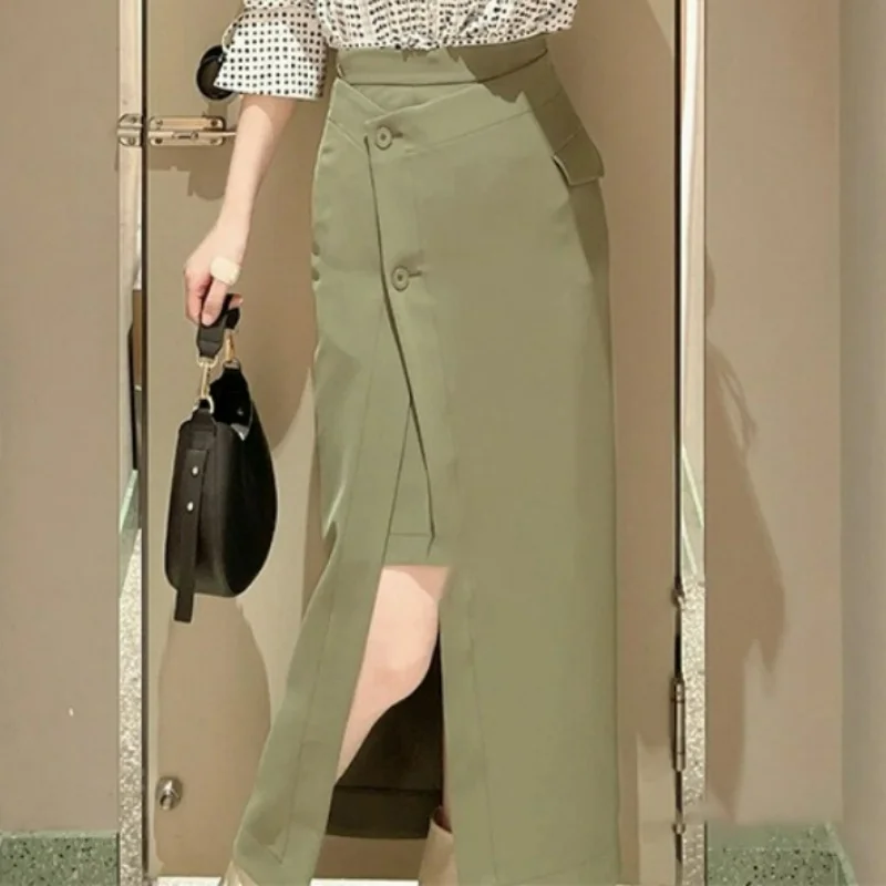 CINESSD Japan Style Sweet Cool Solid Mujer Faldas Button Asymmetric Split Skirt Pants Spring Summer New Women Jupes with Shorts
CINESSD Japan Style Sweet Cool Solid Mujer Faldas Button Asymmetric Split Skirt Pants Spring Summer New Women Jupes with Shorts
