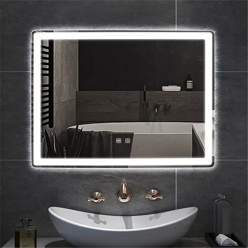 60x80cm Smart Rectangular Makeup Bathroom Mirror High Quality Refection Three Color LED Vanity Mirror With Anti-fog Dimmer
60x80cm Smart Rectangular Makeup Bathroom Mirror High Quality Refection Three Color LED Vanity Mirror With Anti-fog Dimmer