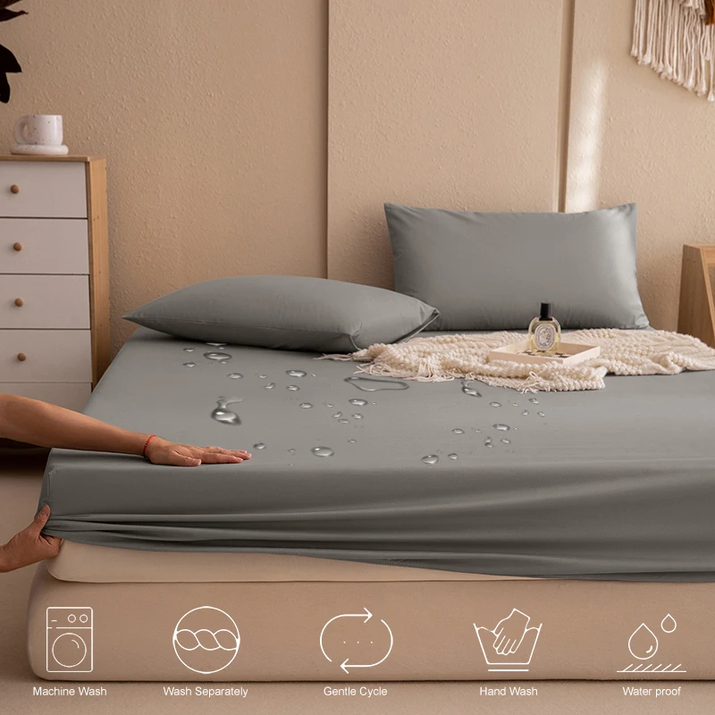 ETERNAL Waterproof Mattress Cover Solid Color Non-slip Bed Cover for Twin Full Queen King Bed Fitted Sheet 90/120/160/180x200
ETERNAL Waterproof Mattress Cover Solid Color Non-slip Bed Cover for Twin Full Queen King Bed Fitted Sheet 90/120/160/180x200