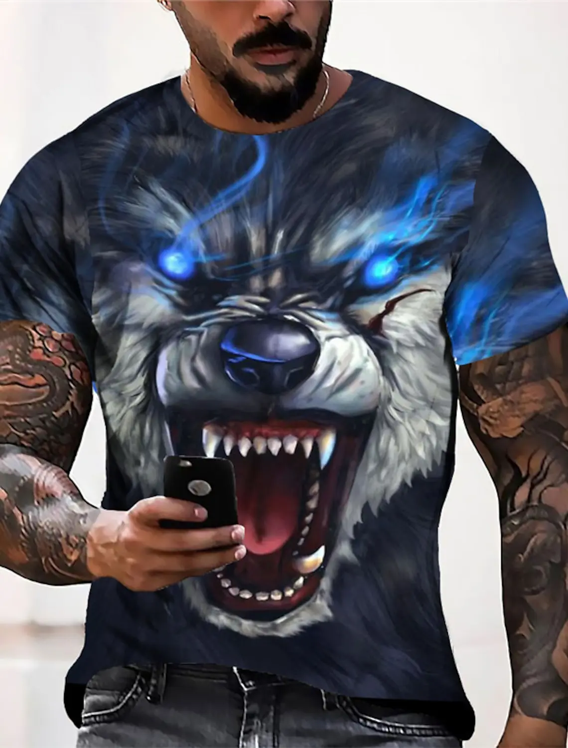 Summer Vintage Men's T-shirt Graphic Animal Wolf 3D Print Tee O-Neck Short Sleeve Casual Tops Oversized Man Fashion Clothing Y2K
Summer Vintage Men's T-shirt Graphic Animal Wolf 3D Print Tee O-Neck Short Sleeve Casual Tops Oversized Man Fashion Clothing Y2K