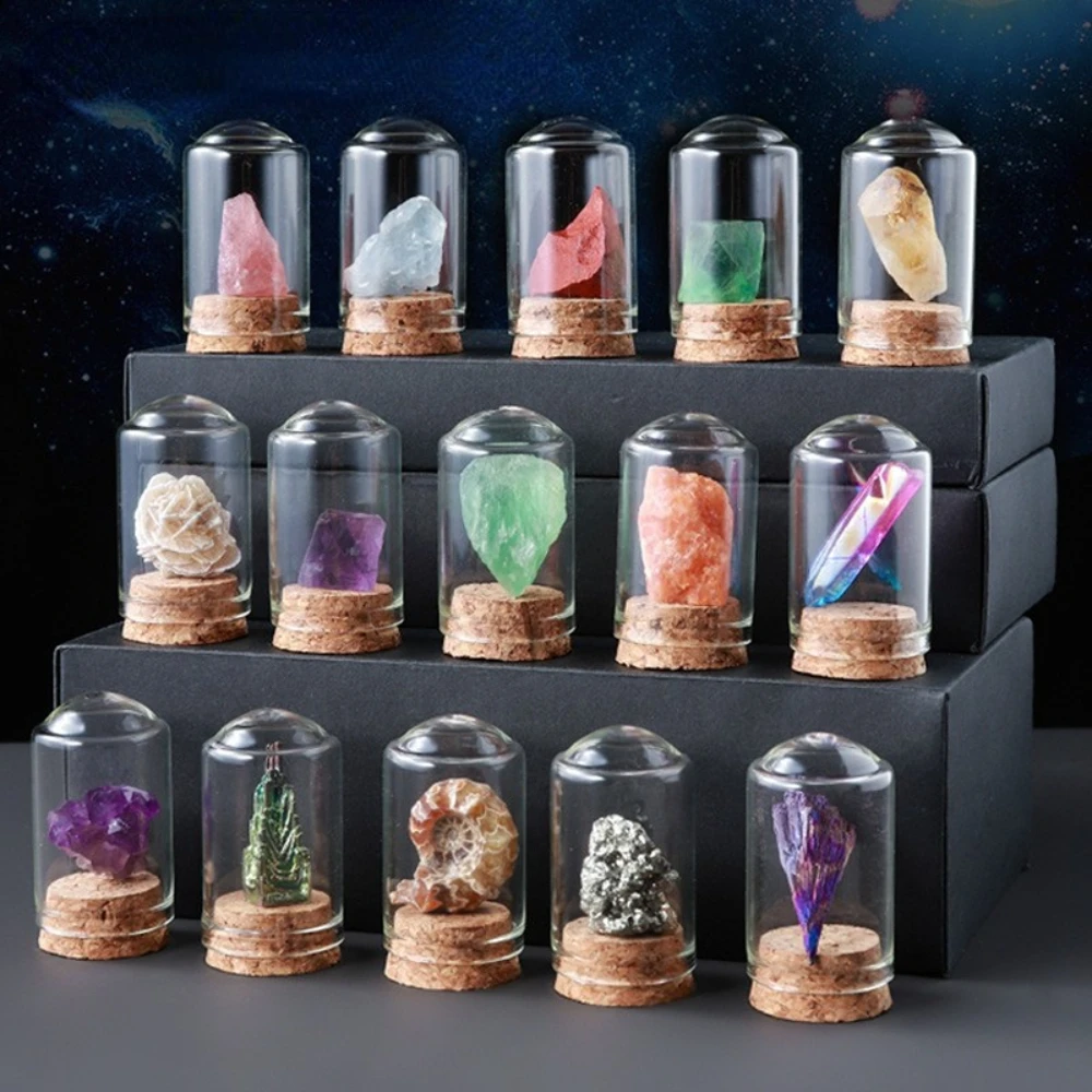 1pc Natural Crystal Glass Wishing Bottle Quartz Minerals Specimen Irregular Wishing Stone Lucky Drifting Bottle Birthday Gifts
1pc Natural Crystal Glass Wishing Bottle Quartz Minerals Specimen Irregular Wishing Stone Lucky Drifting Bottle Birthday Gifts