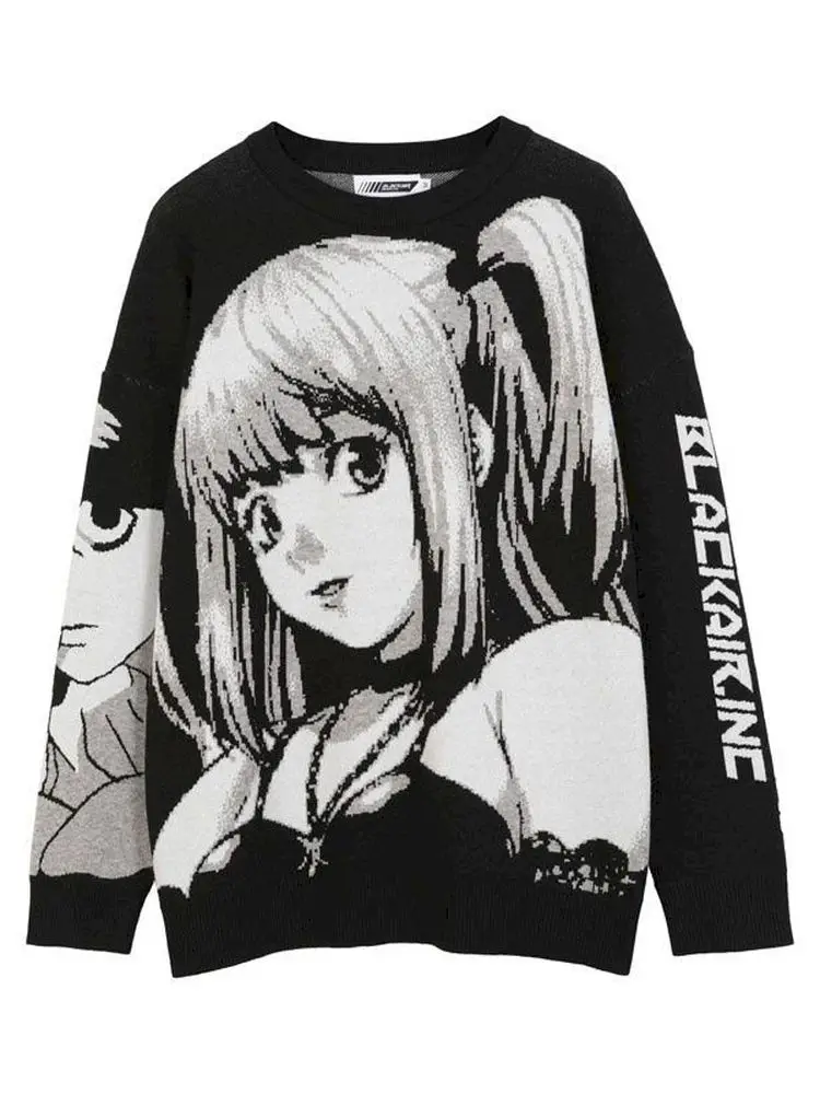 Mens Hip Hop Streetwear Harajuku Sweater Vintage Retro Japanese Style Anime Girl Knitted Sweater 2022 Autumn Cotton Pullover y2k
Mens Hip Hop Streetwear Harajuku Sweater Vintage Retro Japanese Style Anime Girl Knitted Sweater 2022 Autumn Cotton Pullover y2k