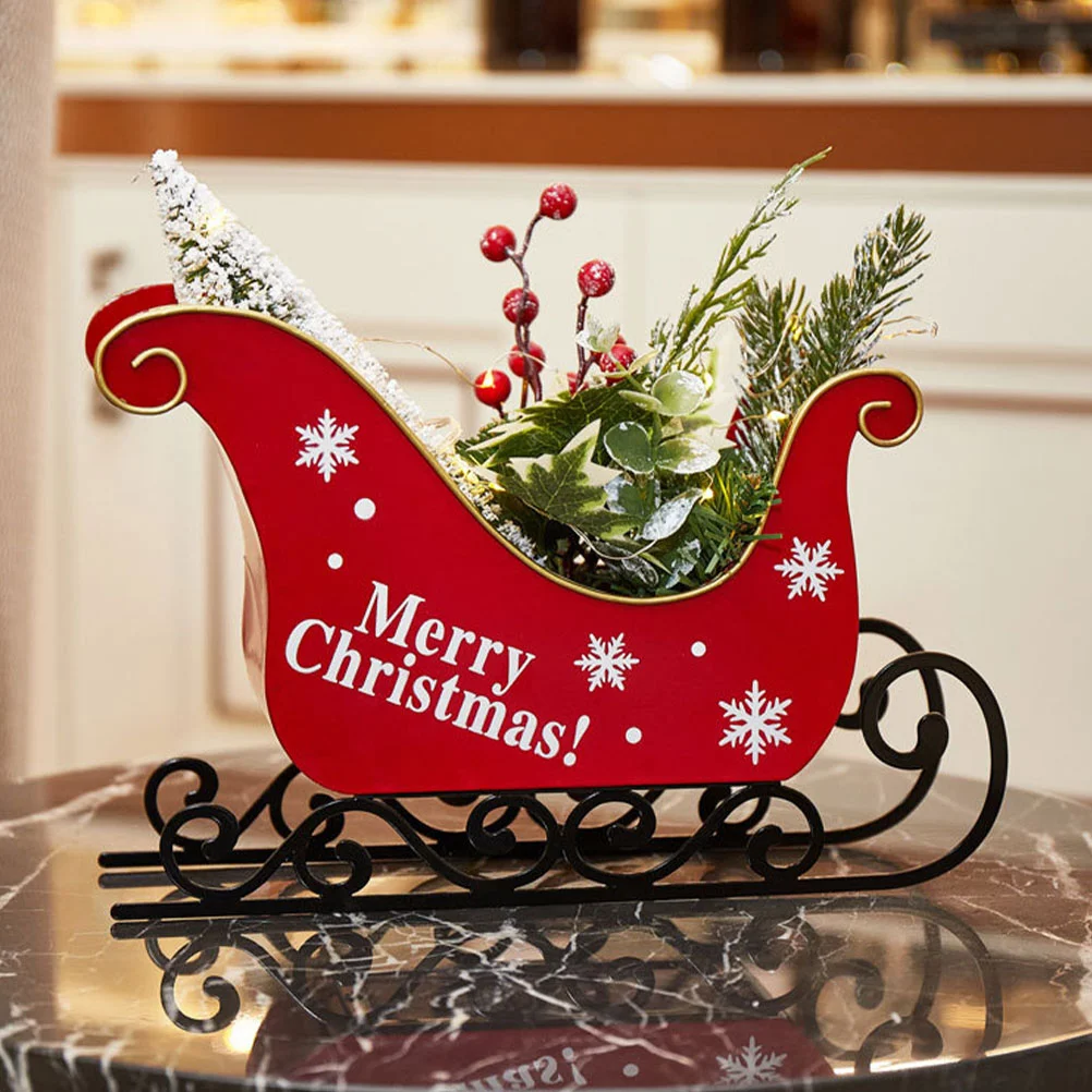 Xmas Sleigh with Simulation Christmas Decor for Table Top Holiday Home Decorations
Xmas Sleigh with Simulation Christmas Decor for Table Top Holiday Home Decorations