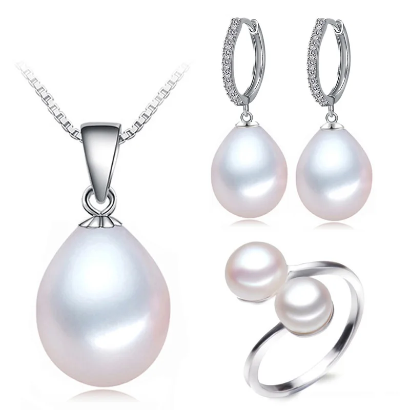 Real freshwater pearl jewelry set women,wedding 925 silver pearl necklace and earrings set engagement set white
Real freshwater pearl jewelry set women,wedding 925 silver pearl necklace and earrings set engagement set white