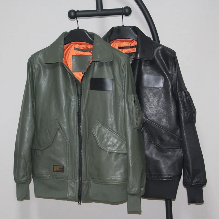 Free shipping.Classic flight genuine leather jaket.men MA-1 quality goatskin coat,Plus size leather outwear.sales
Free shipping.Classic flight genuine leather jaket.men MA-1 quality goatskin coat,Plus size leather outwear.sales