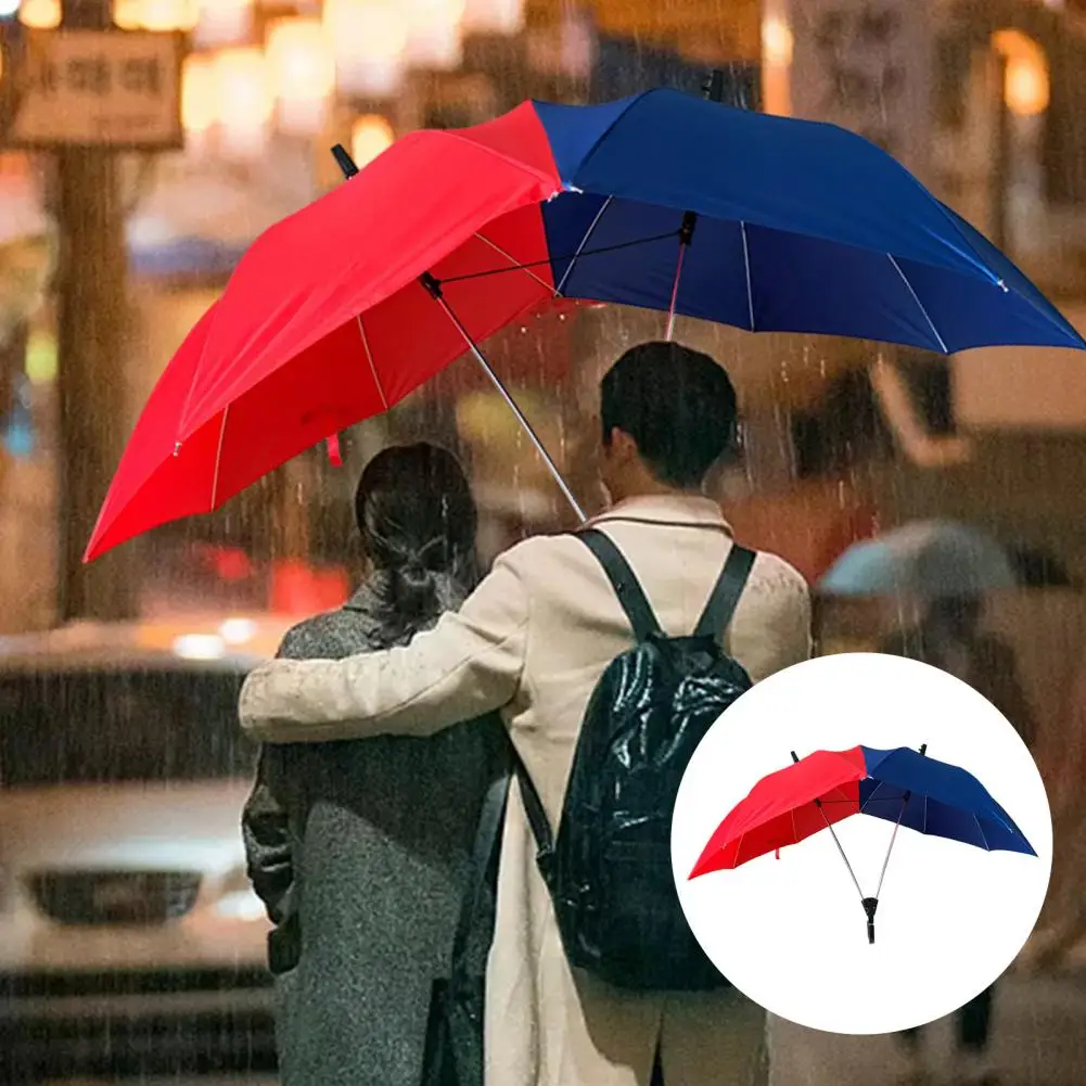 

Rain Quality Gift Two-pole Handle Umbrella Umbrella Business High Long Men Semi-automatic Couple Umbrellas Windproof Sun Woman