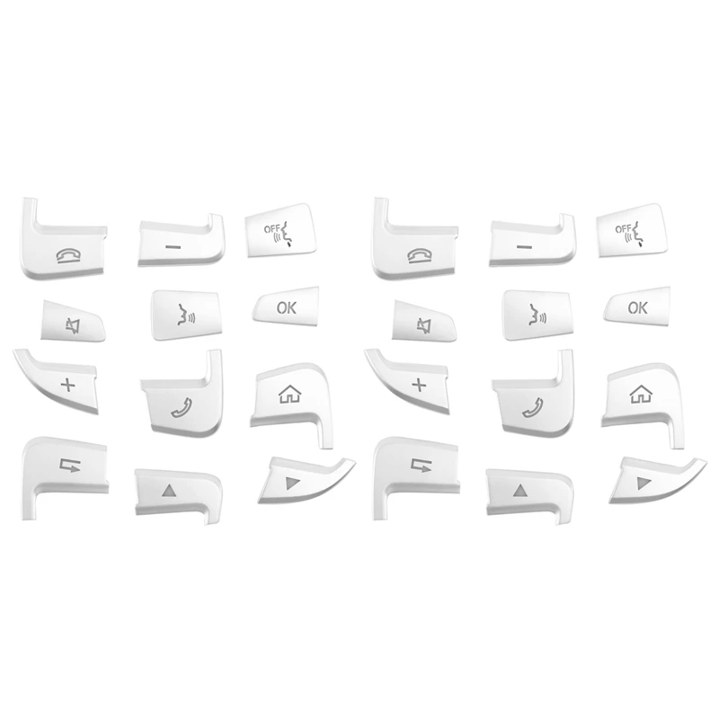 24Pcs Car Styling Steering Wheel Button Covers for Mercedes Benz GLC X253 2015 2016 & C Class W205 2014 2015 Silver ABS
24Pcs Car Styling Steering Wheel Button Covers for Mercedes Benz GLC X253 2015 2016 & C Class W205 2014 2015 Silver ABS