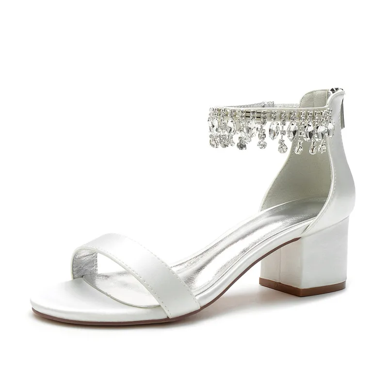 New Heel Wedding Sandals For Bride Open Toe Heels Women Rhinestones Prom Evening Shoes Bridal Heeled Sandal 2023
New Heel Wedding Sandals For Bride Open Toe Heels Women Rhinestones Prom Evening Shoes Bridal Heeled Sandal 2023