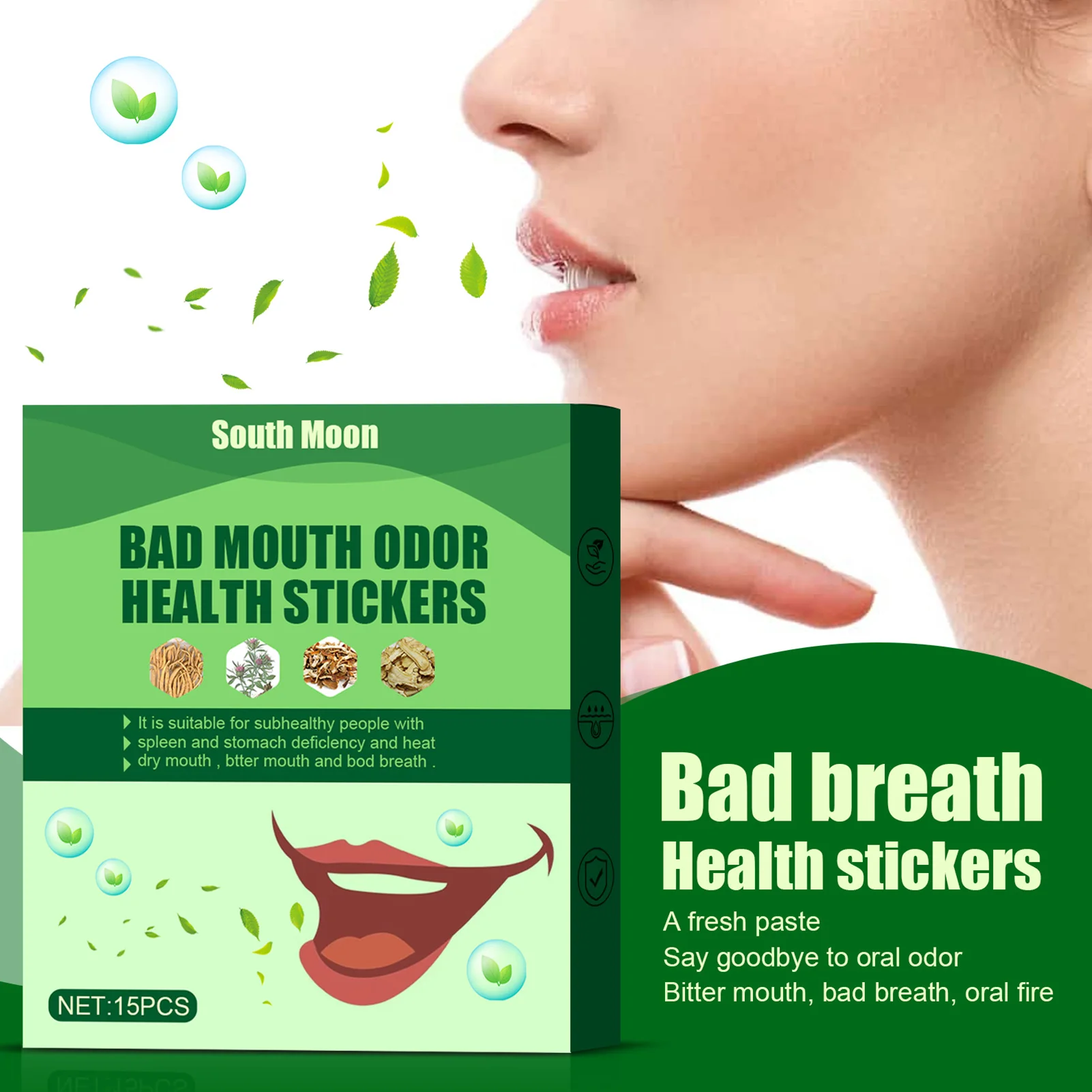15 шт. Пластырь от запора с плохим дыханием, женская модель, медицинский Китайский травяной экстракт, внешние Пластыри для красоты