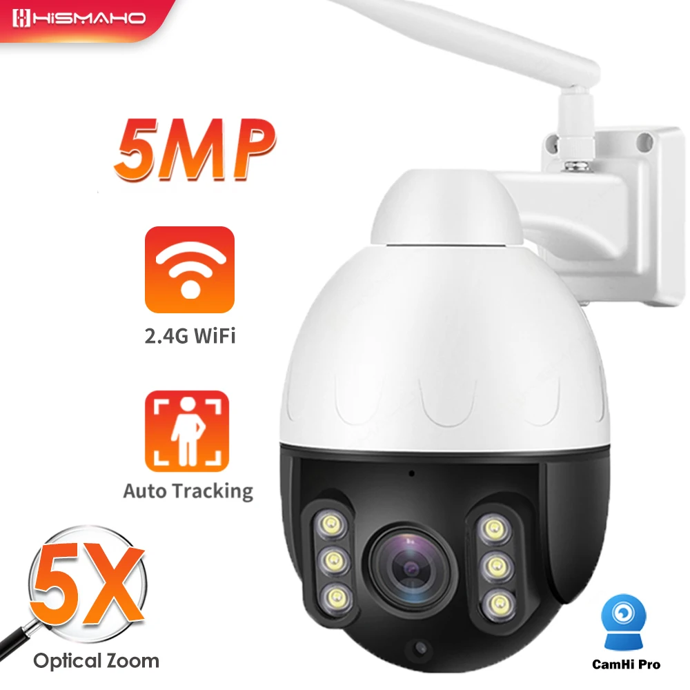 5MP WIFI IP Camera 5X Optical Zoom Outdoor Wireless CCTV PTZ Dome Camera Security Protection P2P Video Surveillance Camera CamHi
5MP WIFI IP Camera 5X Optical Zoom Outdoor Wireless CCTV PTZ Dome Camera Security Protection P2P Video Surveillance Camera CamHi