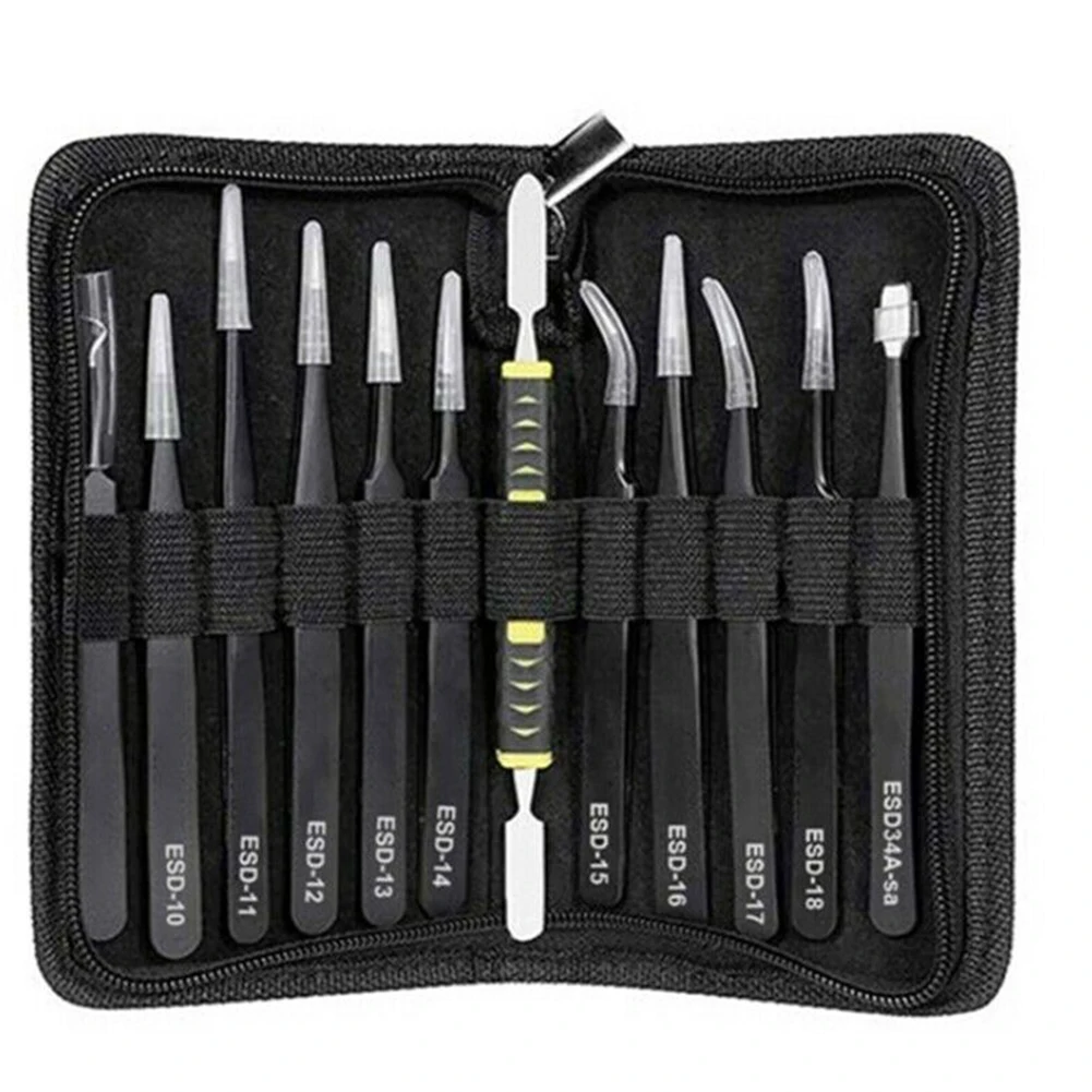 12pcs Esd Anti-Statische Roestvrijstalen Pincet Precisie Onderhoud Reparatie Gebogen Tool Thuis Werken Model Making Hand Tool
12pcs Esd Anti-Statische Roestvrijstalen Pincet Precisie Onderhoud Reparatie Gebogen Tool Thuis Werken Model Making Hand Tool