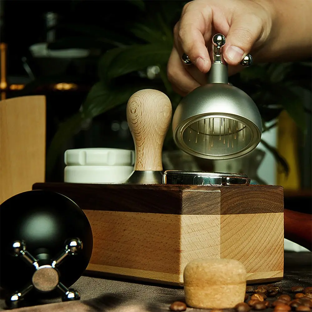Handle and Stand Needle Tamper Espresso Distribution Coffee Stirrer Coffee Stirring Tool Fits 58mm Portafilter
Handle and Stand Needle Tamper Espresso Distribution Coffee Stirrer Coffee Stirring Tool Fits 58mm Portafilter