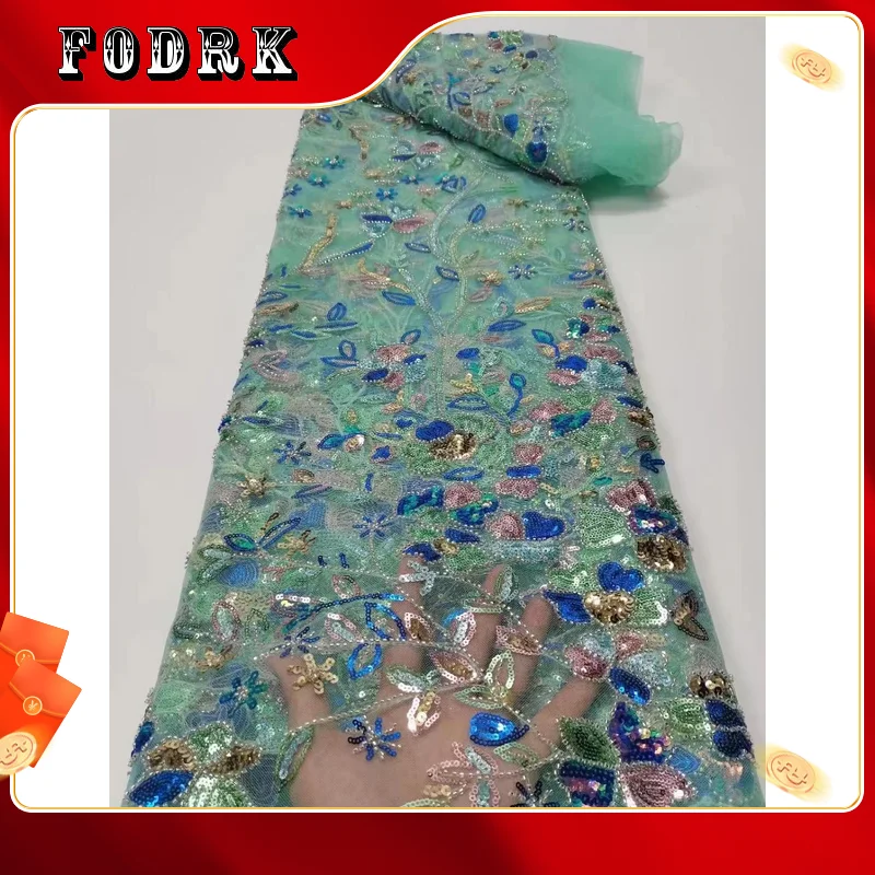 High Quality African Beaded Lace Fabric Embroidered Luxury French Sequins Lace Fabric For Bridal Wedding Dress
High Quality African Beaded Lace Fabric Embroidered Luxury French Sequins Lace Fabric For Bridal Wedding Dress