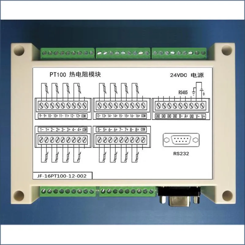Модуль сбора температуры Pt100, 16 каналов, поддержка Modbus-RTU Kingview RS485 + 232
Модуль сбора температуры Pt100, 16 каналов, поддержка Modbus-RTU Kingview RS485 + 232