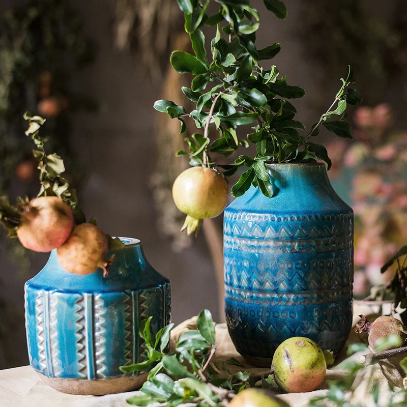 Butterfly Wings Blue Geometry Pattern Ceramic Vintage Vase Retro Flower Decoration Ornaments Jar Ethnic Style
Butterfly Wings Blue Geometry Pattern Ceramic Vintage Vase Retro Flower Decoration Ornaments Jar Ethnic Style