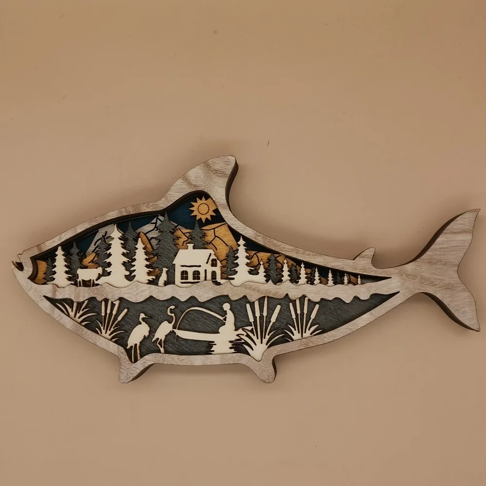 Wooden Animal Crafts Fish Light Christmas Decoration Gifts Home Kawaii Room Decor Desk Accessories Ornaments Wall Hanging
Wooden Animal Crafts Fish Light Christmas Decoration Gifts Home Kawaii Room Decor Desk Accessories Ornaments Wall Hanging
