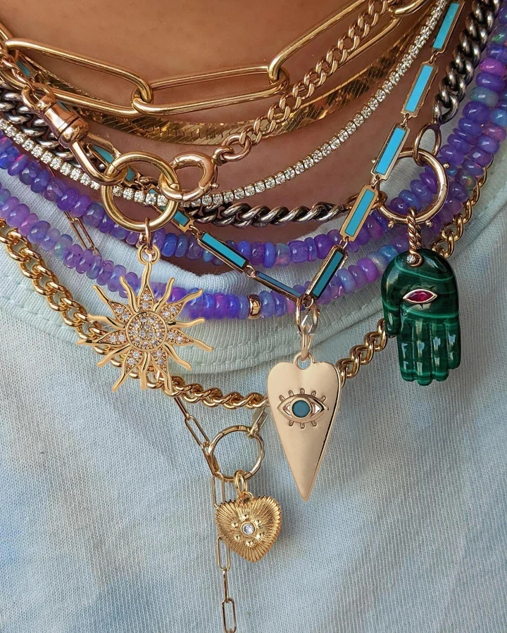 Turkey Evil Blue Eye Heart Charms for Jewelry Making Supplies Gold Color Charms Handmade Bracelet Earrings Necklace
Turkey Evil Blue Eye Heart Charms for Jewelry Making Supplies Gold Color Charms Handmade Bracelet Earrings Necklace