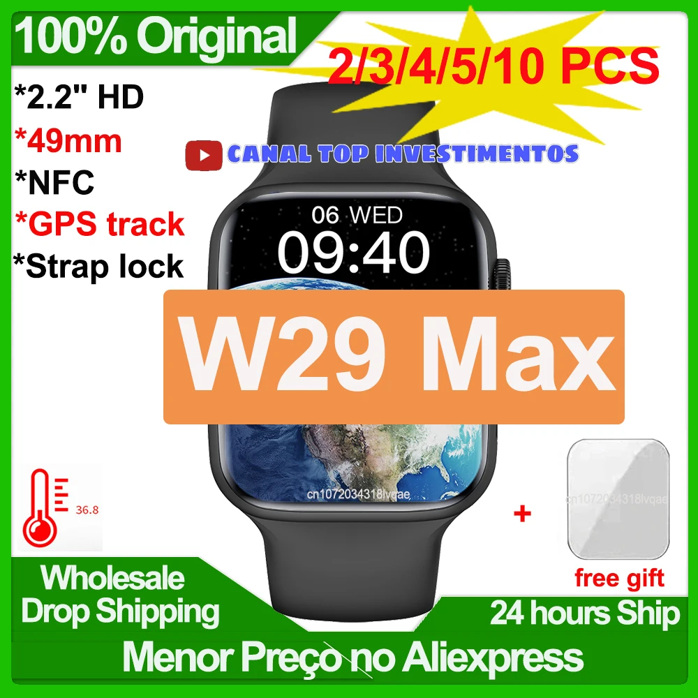 W29 Max Smart Watch Series 9 Wireless Charge Bluetooth Call NFC Heart Rate GPS Route Tracking Smartwatch for Men 2023
W29 Max Smart Watch Series 9 Wireless Charge Bluetooth Call NFC Heart Rate GPS Route Tracking Smartwatch for Men 2023