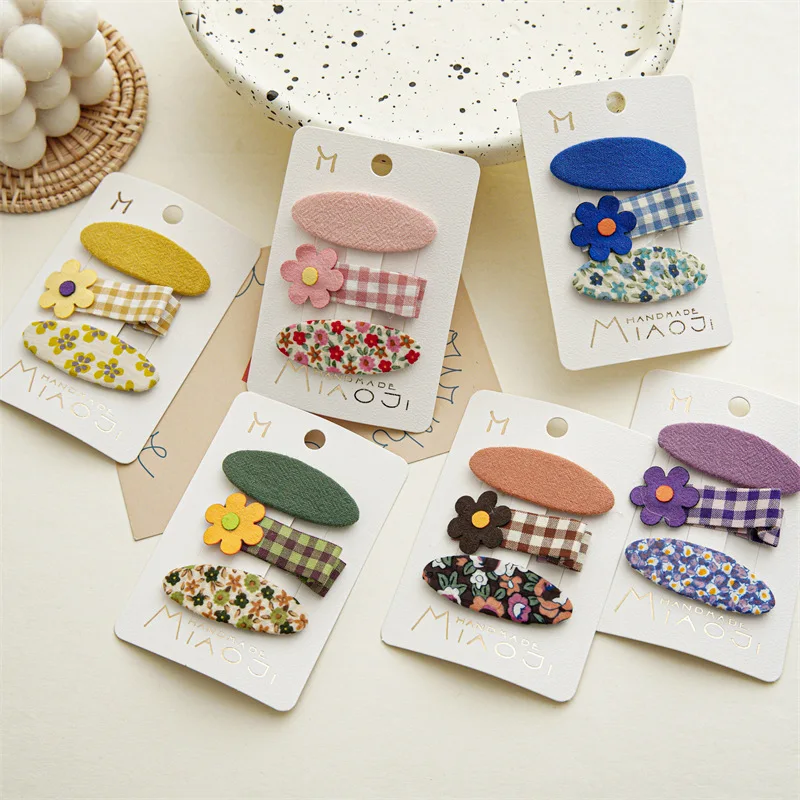 3Pcs/Set Floral Fabric Hair Clips Kids Hair Accessories Girls Plaid Flower Solid BB Clips Princess Hairpins Children Barrettes
3Pcs/Set Floral Fabric Hair Clips Kids Hair Accessories Girls Plaid Flower Solid BB Clips Princess Hairpins Children Barrettes
