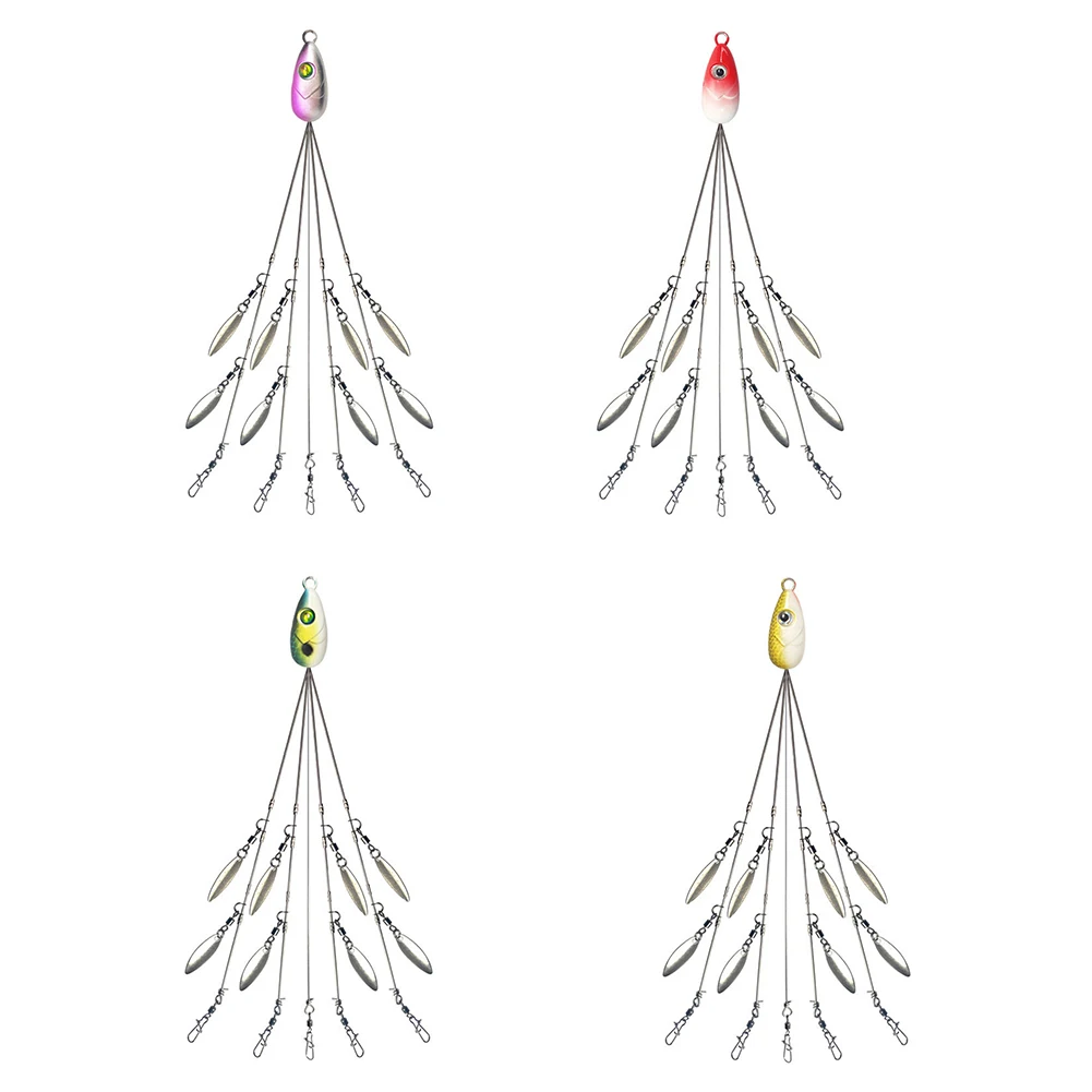 22.5cm/22g Umbrella Fishing Group Lure Bait 5 Arms Head With Rotating Sequin Swimming Bait Bass Fishing Accessories
22.5cm/22g Umbrella Fishing Group Lure Bait 5 Arms Head With Rotating Sequin Swimming Bait Bass Fishing Accessories